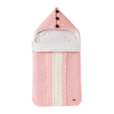 China 2020 New Arrival Baby Sleeping Bag Antibacterial Lovely Colors Thickening Zipper Baby Knitted Sleeping Bag for sale