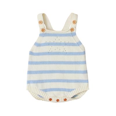 China Mimixiong home textile knitted stripe baby rompers baby clothes romper newborn baby clothes romper for sale