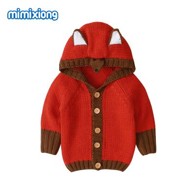 China 2020 Anti-wrinkle Wholesale Price Baby Winter Clothes Bear Ears Sweaters Coats Cute Long Sleeve Cardigan for sale