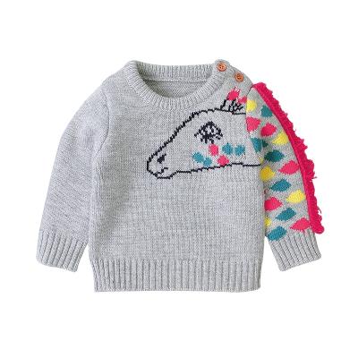 China MOQ Custom Newborn Baby Boy Low Anti-pilling Clothes Cute Long Sleeve Cartoon Pattern Sweaters Autumn Winter for sale