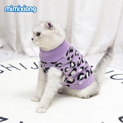 China Viable Wholesale Cheap Pet Apparels Cat Dog Costumes Knitted Dot Luxury Pet Sweater Apparel for sale