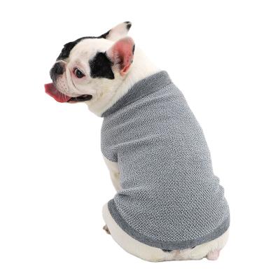 China Sustainable Mimixiong New Design Pet Clothes Solid Color Night Reflection Pet Knitted Dog Clothes for sale