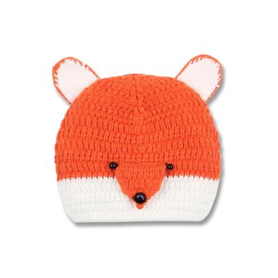 China Cozy Mimixiong Custom Knitted Fox Head Beanie Baby Hat Cheap Wholesale Cute Baby Hat For Girl Boy for sale