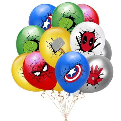 China Party Suppies Hero Characters Printed Latex Balloons For Birthday Party Decorations for sale