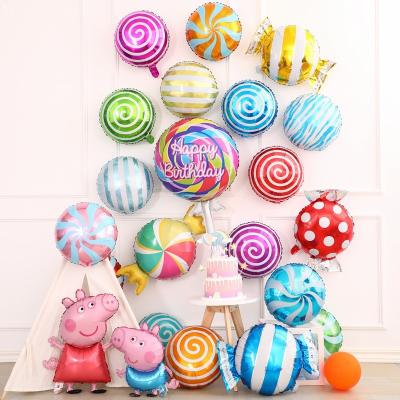 China New Arrival High Quality Lollipop Shape High Quality Helium Foil Balloon Helium Backed For Party Decoration for sale