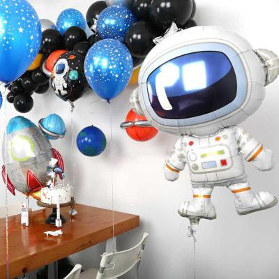 China Wholesale 18inches Astronaut Foil Balloon Rocket For Kids Birthday Party Decoration 18inch (45cm) Diameter for sale