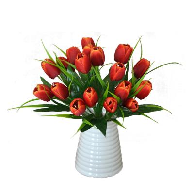 China Wholesale 6 Heads Durable Silk Tulip Artificial Flower Decoration For Home for sale