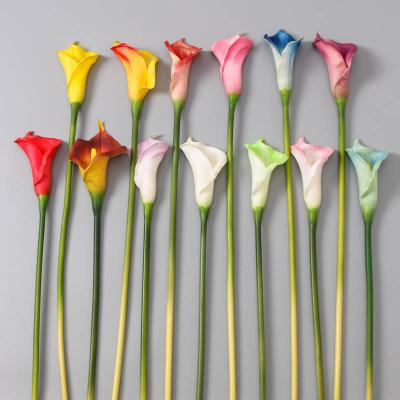 China Large Size Real Touch Callalily Callalily Durable Good Quality Pu Artificial Callalily Flowers In Bulk for sale