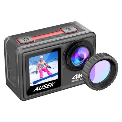 China New Launch 4K 60fps Mini Action Camera Function 6 Lens Replaceable EIS Dual Screen Sport Recording Cam for sale