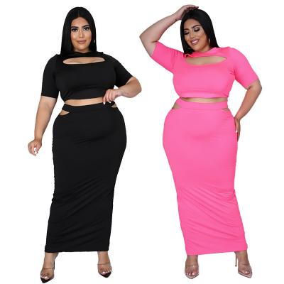 China QUICK-DRY 2021 summer new plus size skirt tight sexy skirt two-piece suit for sale