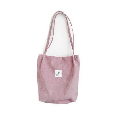 China Wholesale Eco Fashion High Capacity Corduroy Tote Bag Shopping Bag for sale