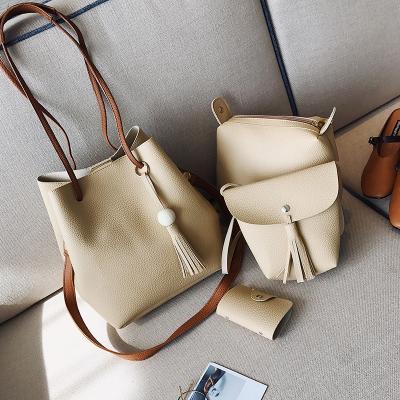 China Eco Wholesale Fashion PU High Capacity Simple Tote Lady Bag Leather Bag for sale