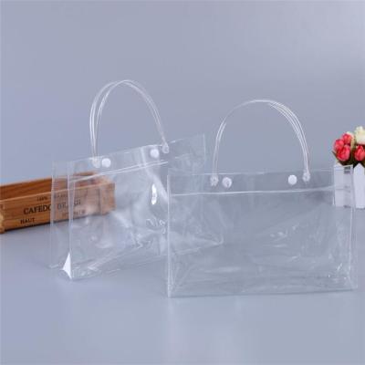 China Fashion Eco-friendly Luxury Elegant Designer Clear Clear Tote Bags PVC Shopping Bag for sale