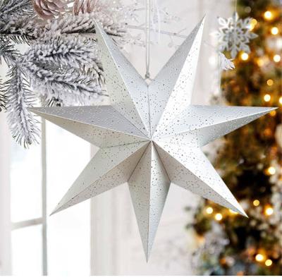 China Custom Paper Star Hanging Ornaments Paper Lampshade Lanterns Decorations For Home Party for sale