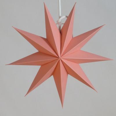 China Europe 9 Led Hanging Star Lanterns 30cm Paper Lampshade For Wedding Birthday Party Decor for sale