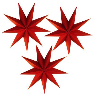 China Europe Christmas Decoration Folded Star Handmade Paper Lanterns Hanging Lampshade for sale