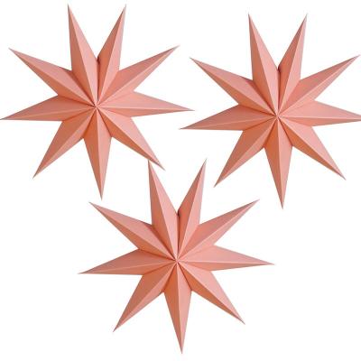 China Europe Paper Star Lantern Shade 9 Pointed Star Paper Lanterns Hanging Decorations for Christmas for sale