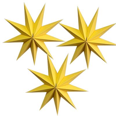 China Polygonal Europe Origami Stars Wall Hanging Decoration Wedding Christmas Lantern Party Supplies for sale