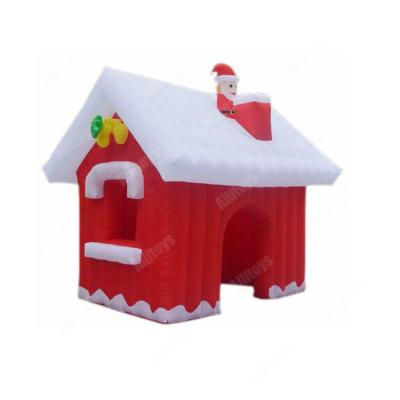 China Oxford Hot Sale Inflatable Santa Grotto, Christmas Inflatable House For Outdoor Decoration for sale