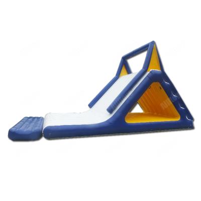 China 0.9mm PVC Tarpaulin Sports Equipment Large Outdoor Inflatable Water Slide Floating Tower for sale