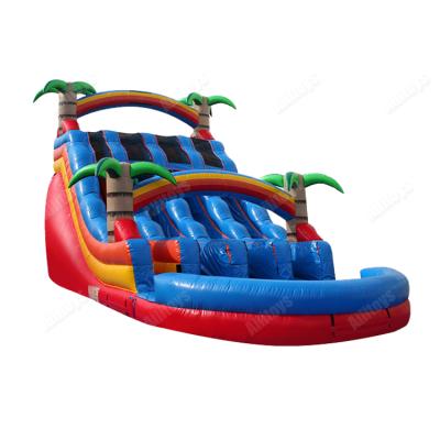 China 0.55mmpvc tarpaulin inflatable double lane water slide for sale