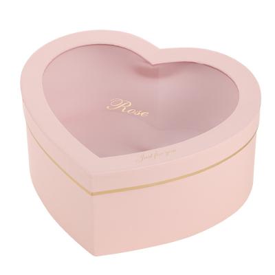 China Reused Materials Shira Wholesale Heart Shaped Gift Box With WindowFor Wedding for sale