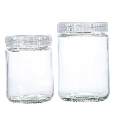 China Shira 240ML 350ML 480ML Plant Tissue Plastic Lid Recyclable Material Growing Vessel Glass Jar Bottle With Vent for sale