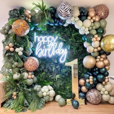 China Bureau Customs Lead Acrylic Color Changing Happy Birthday Party Led Neon Sign Flex Lights for sale