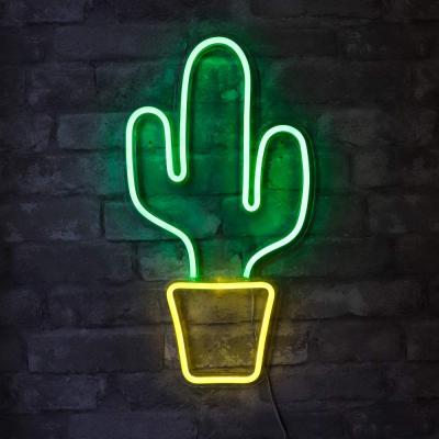 China All Can Use Cactus Dart Led Neon Sign Room Decor Led Cactus Neon Light for sale