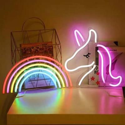 China All Can Use Cute Rainbow Neon Sign Room Bedside Decor Bar Bar Club Wall Decor For Girls Bedroom Christmas for sale