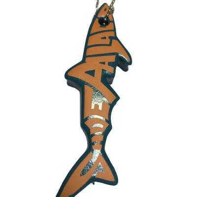 China Promotion New Arrival Promotion Gift Customized 3D Fish Shaped Floating Key Chain Printing Logo PU Key Chain for sale