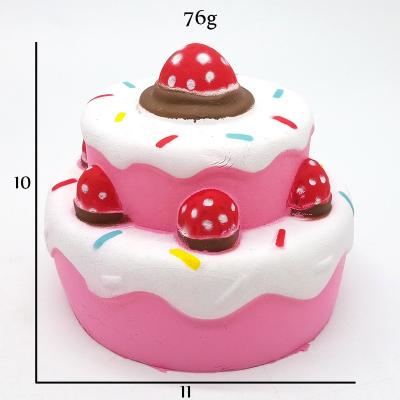 China Effort Release Factory Price Kawaii PU Foam Slow Rising Squeeze Cake Toy Jumbo Slow Bounce Sniffed Squishy Cake Decor Toys Cute for sale