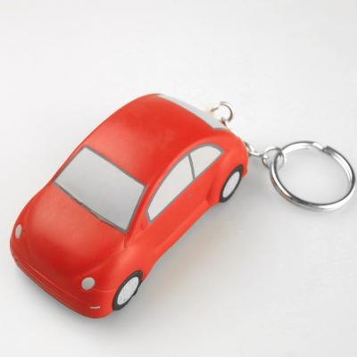 China Cute Mini Car PU Foam Decompression Stress Ball Key Chain Car Shape Support Factory Custom PU Foam Keychain Cute Mini Promotion Gift Handsome for sale