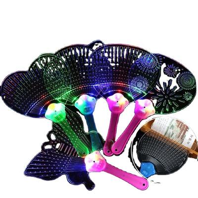 China 8 Styles Varies Shapes Colorful Glowing Fan With Cartoon Flash LED Light Adjustment For Performance Show for sale