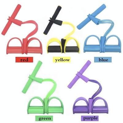 China 2020 Hot Sale Eco-friendly Sports Home Muscles Exercise Elastic Yoga Sit Up Pull Rope Foot Pedal Gym Accessories Fitness Equipment for sale