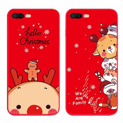 China Red Stalinite Christmas Silicone Phone Case Anti - Drop Pack for sale