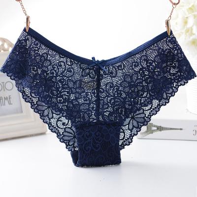 China Hot Selling Antibacterial Women's Underwear Bikini Lace Half Back Cover Invisible Seamless Panties for sale