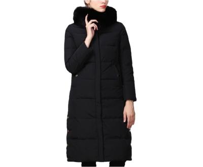 China 2021 new design waterproof hot sale ladies down jacket warm long jacket winter outdoor hooded women for sale