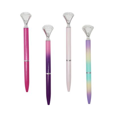 China office & Promotional Pen Kawaii Ballpoint Pen Big Gem School Office Suppliesfor Metal Ball Pen Big Diamond Gel Pen Diamante de caneta for sale