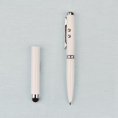 China Capacitive Touch Screen 4 in 1 Led Laser Pointer Pen Red Ball Pen Stylus Pen and Led Light for sale