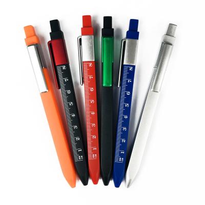 China Pen New Style Promotional Ballpoint Pen With Ruler Function, Tool Plastic Promotional Ballpoint Pen With Customized Logo for sale