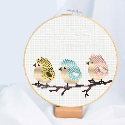 China China 10.2 Inch Birds Stitch&Threads &Needles& Twill &Printed Color Pattern Without Hoop Toys And Hobby for sale