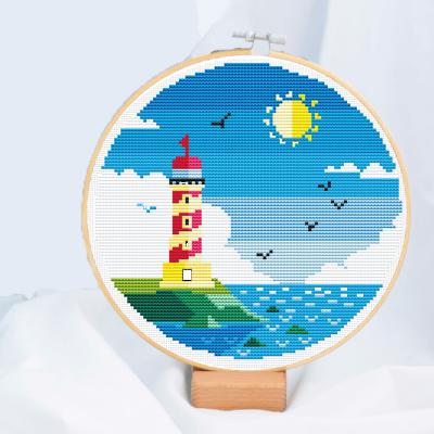 China China 10.2 Inch Cross Stitch&Threads&Needles& Twill Fabric &Printed Color &Printed Pattern Without Hoop Toys & Hobby for sale