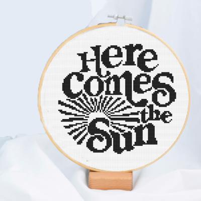 China China 11.8inch arts handmade needlework here comes from The Sun cross stitch pattern toys and hobbies for sale