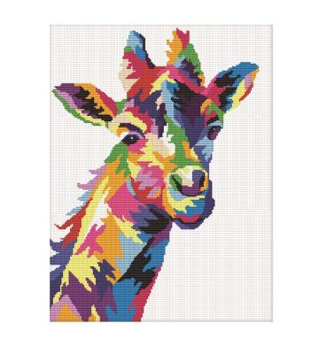 China China Giraffe Cross Stitch&Threads&Needles& Fabric Color &Printed Pattern Without Circle Hobby Toys & Gifts for sale