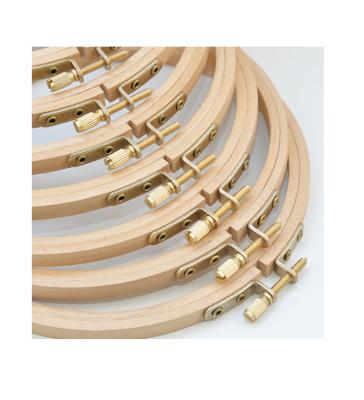 China ODM&OEM Wooden Embroidery Frame Wood Frames 8 Inch 21cm Beech Wood Embroidery Hoops for sale