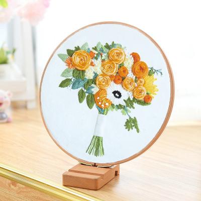 China China DIY Gifts High Quality Embroidery Kit Display With Flowers And Leaves House Decoration Gift for sale