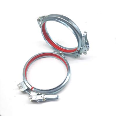 China HVAC Air Duct Galvanized Steel Ventilation System Pipe Duct Quick Lock Pipeline Clamps for sale