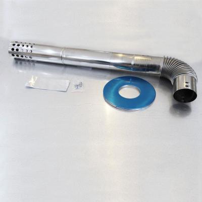 China Modern Stainless Steel 201 304 Pipe Kit Coaxial Pipe 100 Mm 60 Mm For Water Heater for sale