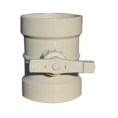 China Plastic Air Duct Damper Butterfly Valve Low Cost Polypropylene PVC/PP Manual Air Duct Damper for sale